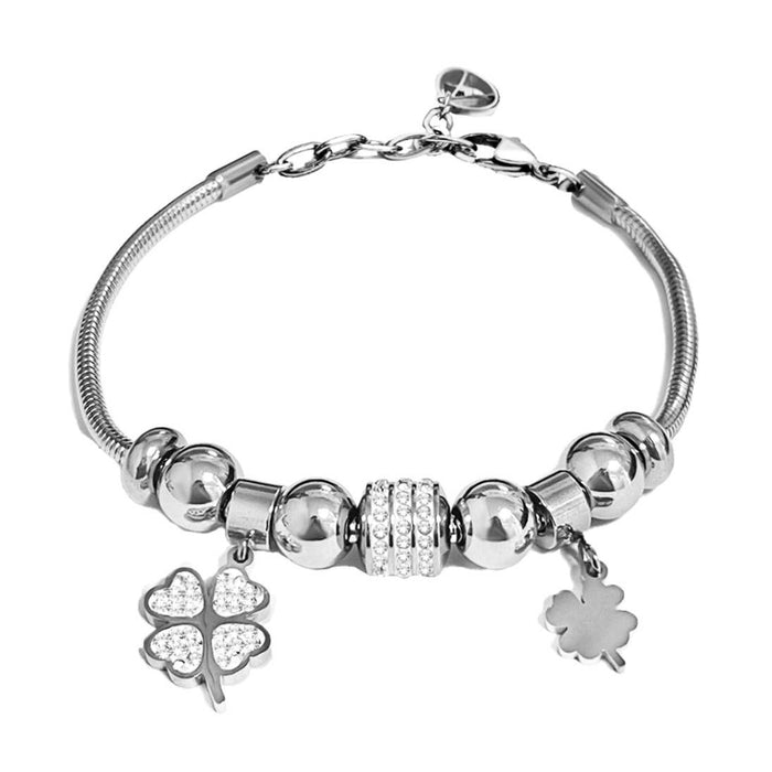 Bracelet à pendentif trèfle à quatre feuilles porte-bonheur