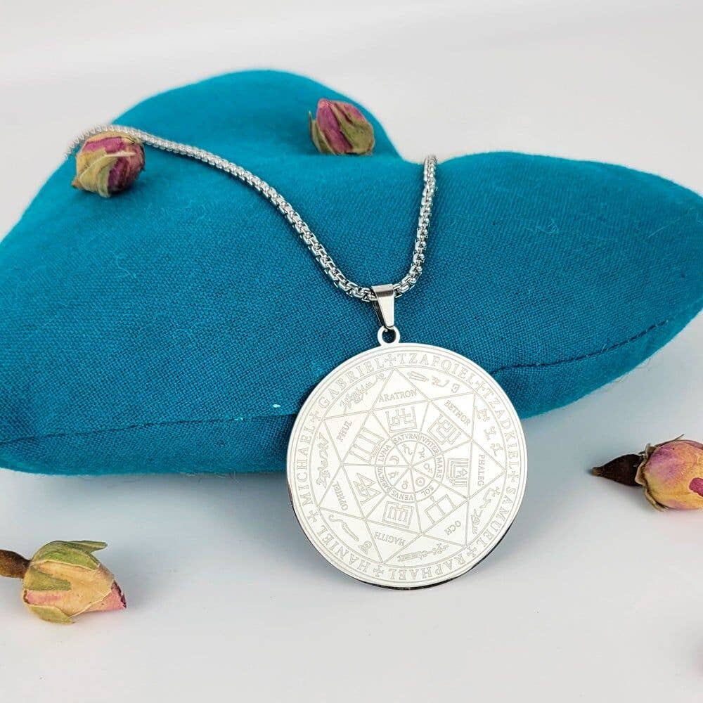 Pendentif Sceau Des 7 Archanges Plaqué Or 18K